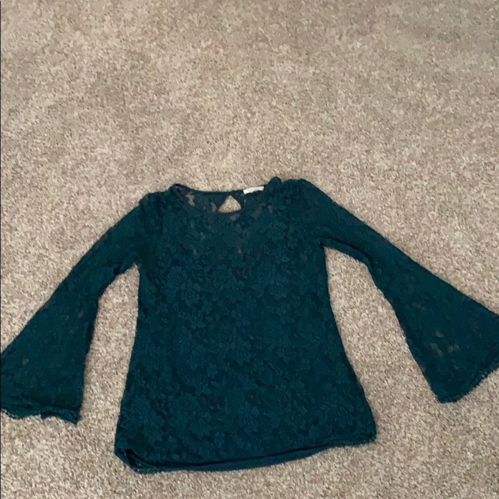 Bell sleeve lace top